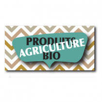 Sticker adhésif "PRODUITS BIO" L80 H40 cm