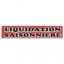 Affiche "LIQUIDATION SAISONNIÈRE" fluo L115 H25 cm