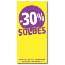 Affiche "SOLDES -30%" L56 H115 cm