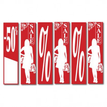 6 Posters "SALE...in red 168 X 40 CM