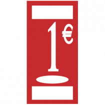 Panneau "1 €" L19 H37 cm