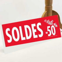 Panneau à poser "SOLDES" L50 H20 cm