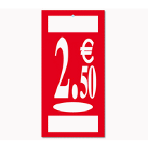 Panneau "2.5 €" L19 H37 cm