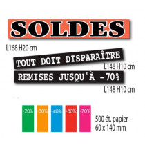 Kit de 3 affiches "SOLDES" et 500 étiquettes 