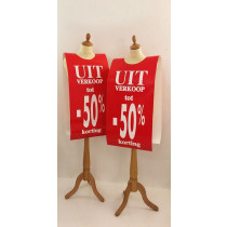 Poster mannequin  "UITVERKOOP tot -50%" L40 H168 cm