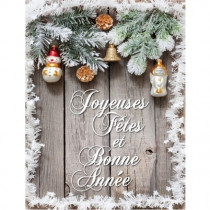 Affiche "Joyeux Fêtes et Bonne Année" L60 H80 cm