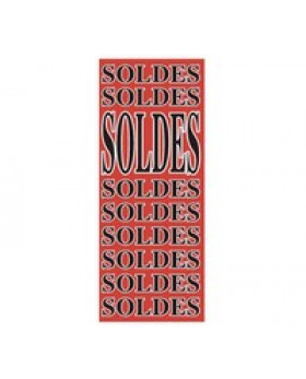 Affiche "SOLDES..SOLDES...SOLDES... " fluo L50 H115 cm